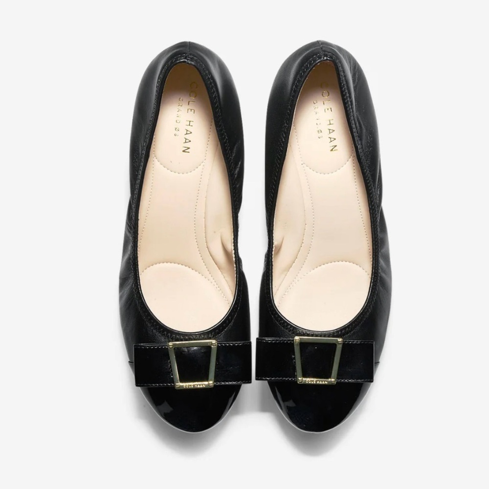 Cole Haan Emory Bow Wedge Pumps in Black Size 6.5B - Picture 3 of 11